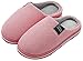 Aggroot Femmes Pantoufles de Maison Chaussons Mousse Mémoire Pantoufles Hommes Hiver Antidérapant Coton Chaud Pantoufle pour Intérieur Extérieur,Rouge,EU37/38=CN38/39