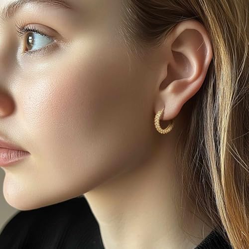 Gold Hoop Earrings for Women 14K Gold Earrings for Women Chunky Hoop Earring for Womens Hoops Graceful Dependable and Undeniably Stylish Hoops Earring for Womens Trendy 20mm4