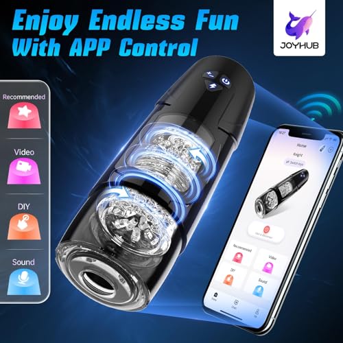 Image of Cafatop Automatic Male Masturbator Sex Toys for Men with Thrusting & Rotating, Realistic Male Stroker Pocket Pussy with Suction Cup Base, IPX7 Waterproof USB Rechargeable Adult Sex Toys