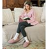 EverFoams Women's Fuzzy Full Slippers Soft Comfy Faux Shearling Memory Foam Indoor House Shoes, Pink, 5-6 UK #1