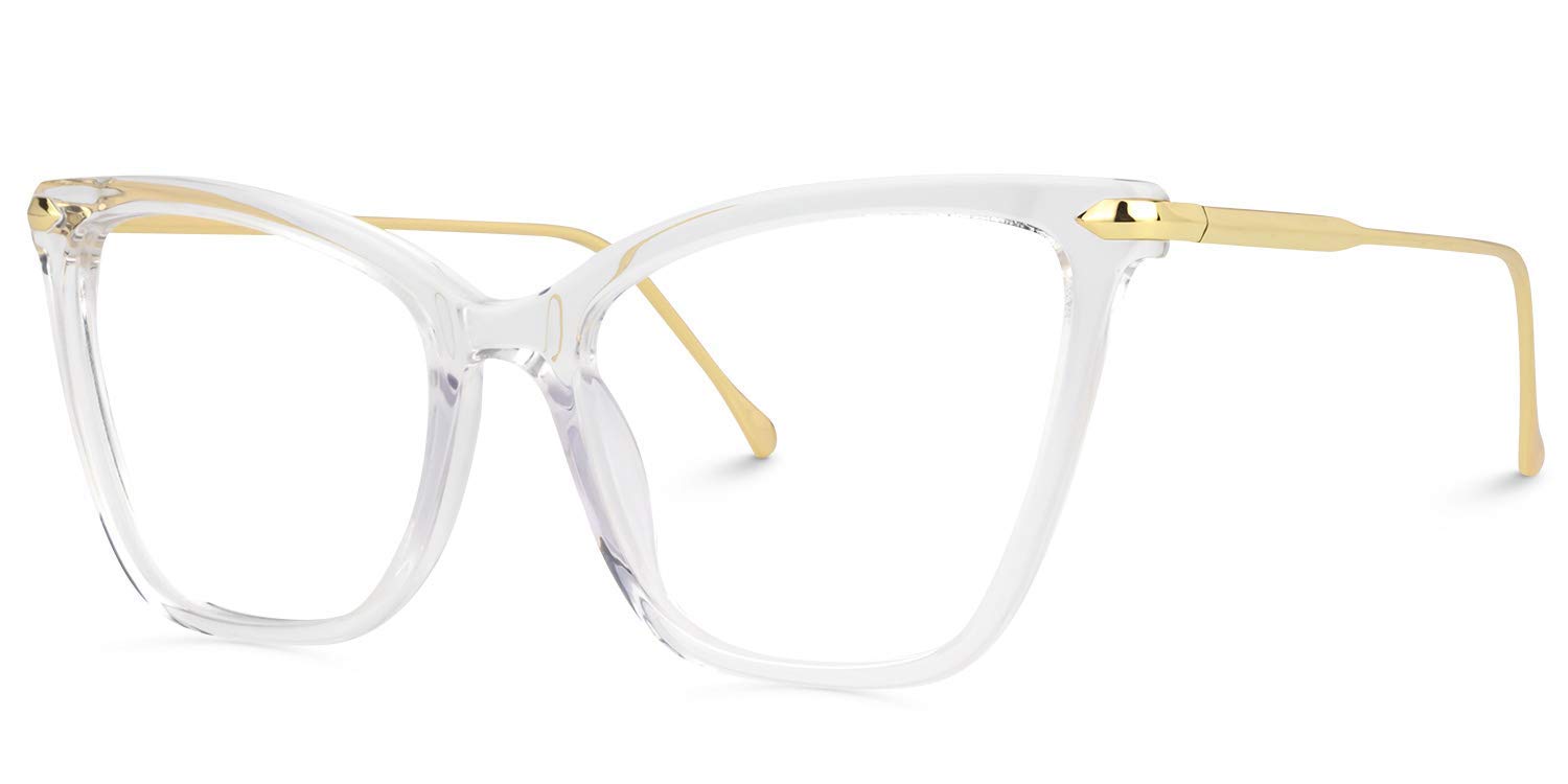 Zeelool Oversized Blue Light Blocking Glasses for Women, Butterfly Glasses Frame Eyeglasses with Clear Lenses Hilary FX0206