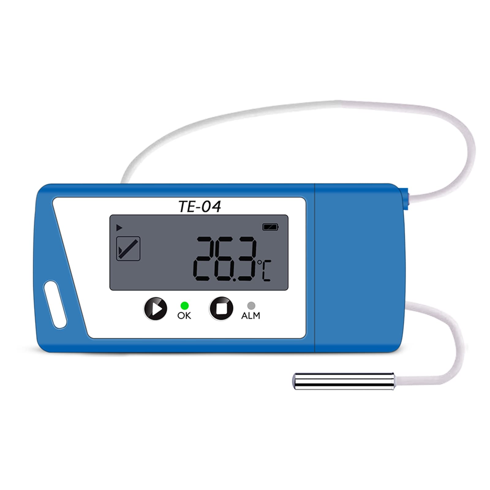ThermElc TE-04 ET Data Logger Temperatura Catena Freddo Trasporto Farmaceutico Doppio Sensore Interno Esterno