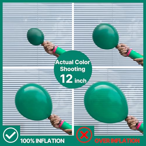Image of PartyWoo Dark Green Balloons 50pcs Emerald Hunter Forest Green Boho Neutral