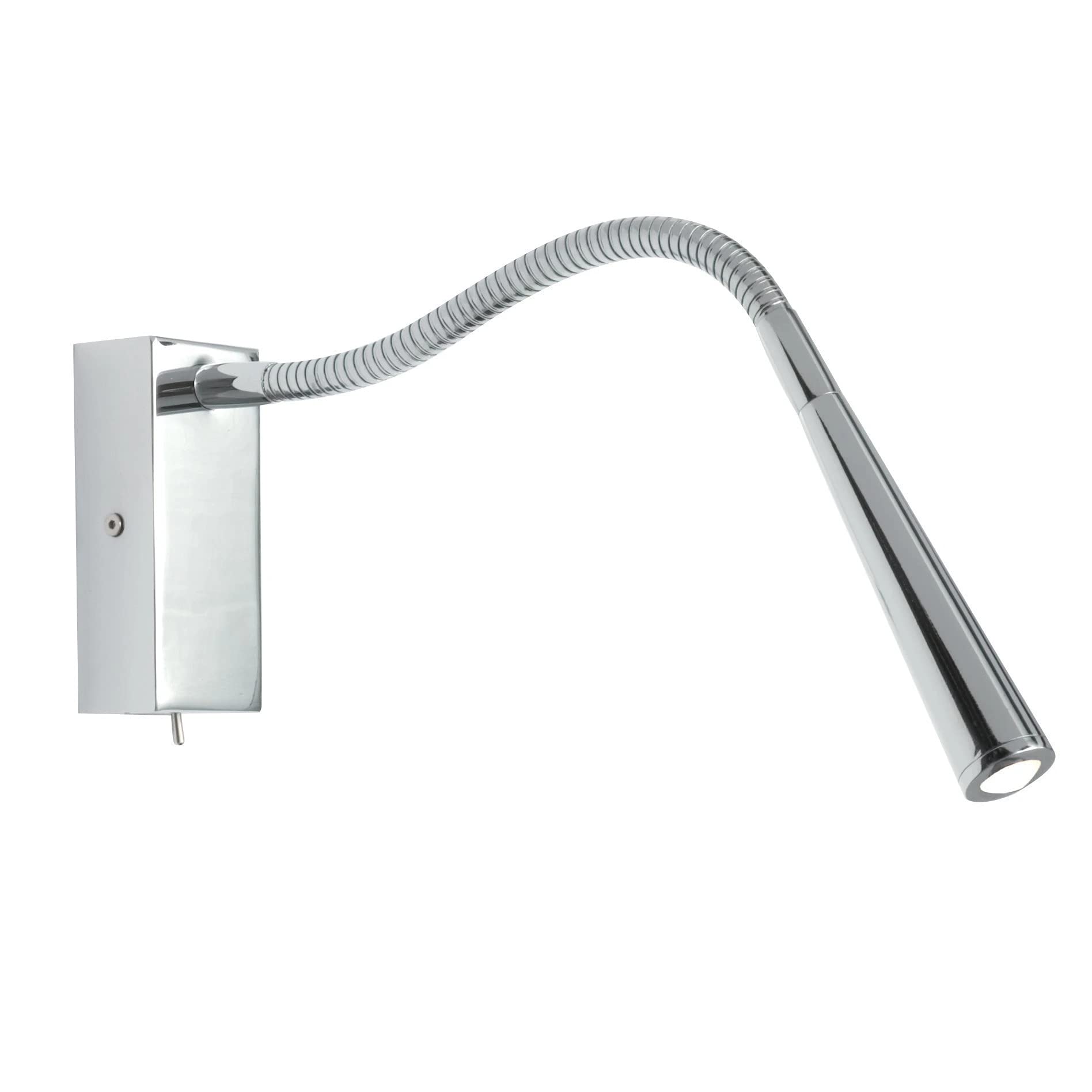 Saxby Madison 1W Modern Decorative Chrome Plated Flexible Switched Bedside Reading LED Wall Light