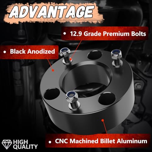 Image of 3 Inch Front Leveling Lift Kit For 2004-2026 Ford F150 2WD /4WD, Lift Kit Compatible With Expedition 2003-2018,2pcs Aluminum Suspension Strut Spacers | Raise Front End 3 inch