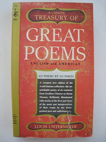 A Concise Treasury of Great Poems 0671770764 Book Cover