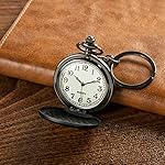 Tiny-Tim-Classic-Black-Pocket-Watch-Emotional-Message-Engraved-Unique-Memorable-Gift-for-Men-Women-Car-Bike-Home-Key-Chain-Key-Rings