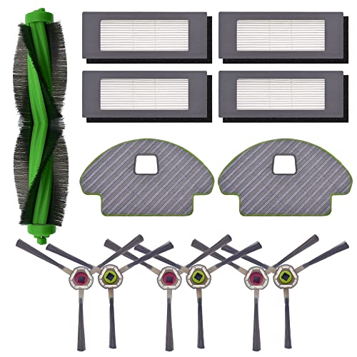 Neutop Ersatzteile Wartungsset Kompatibel mit iRobot Roomba Combo 113 R111840 Roboterstaubsauger und Mops Zubehör mit 1 Rolle 4 Filter 6 Seitenbürsten 2 Tücher