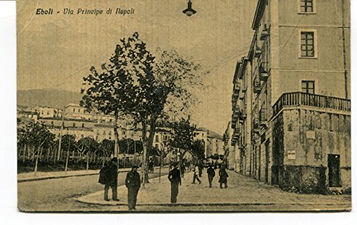 1934 Eboli Via Principe di Napoli carrozza Salerno Frosinone FP B/N VG ANIM Cartolina Postale
