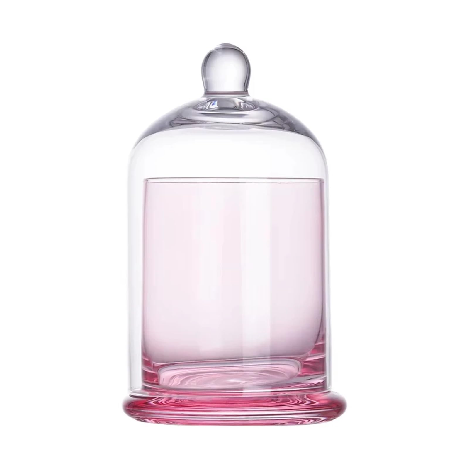 WYQXTY Clear Glass Cloche Display Glass Cloche Dome Multicolor Bell Jar With Lid Aromatherapy Cover Home Display(Color 01)