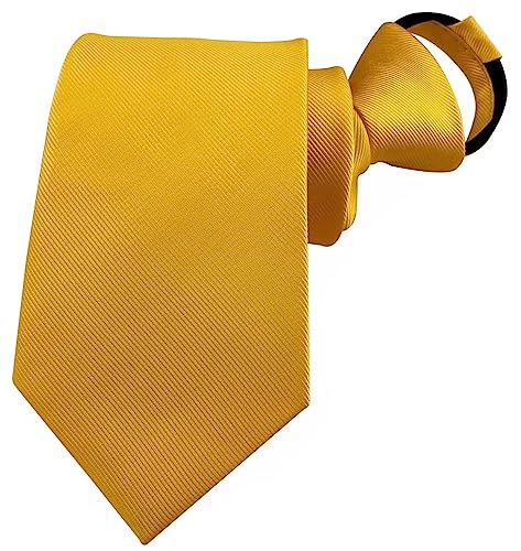 Mens Big Boys Gold Yellow Zip Ties Sunny Microfiber Formal