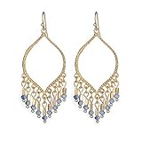 Girl Era Hot Fashion Multi-Stone Earrings Tassels Hoop Earrings