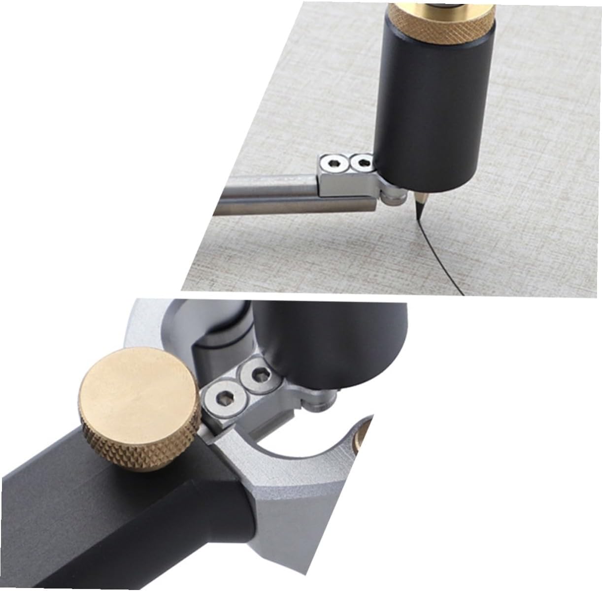 Adjustable Curved Parallel Line Scriber Tool Handheld Multi-functional Marking Gauge for Woodworking and Home Improvement Color Random