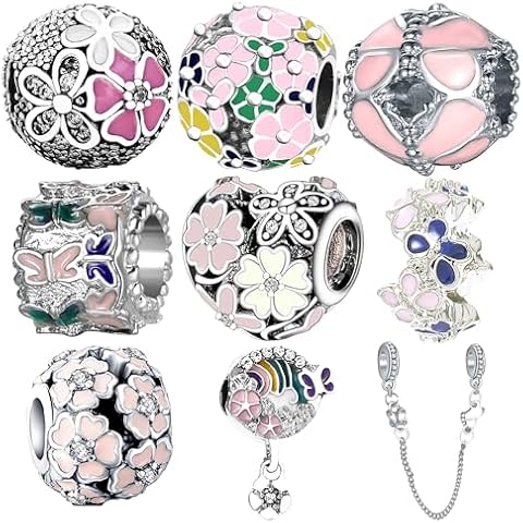 awaFanee 9 Pack Silver Spacer Beads Cover