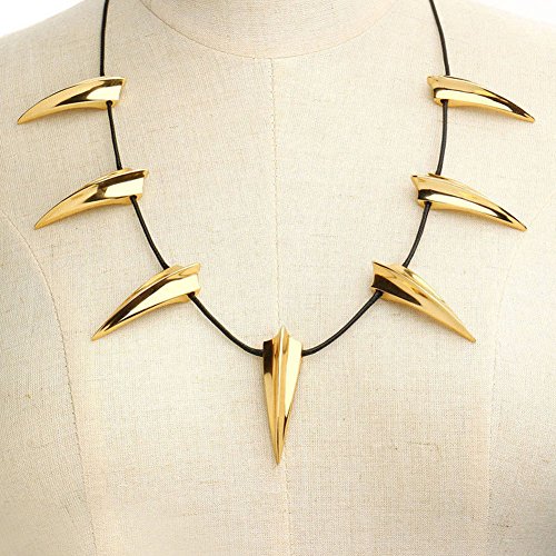 Panther Necklace for Black Cosplay New King Pendant Necklace Halloween Party (Golden Plated)3