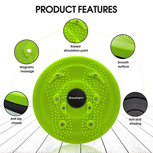 NATH Huoutspor Body-Sculpting Ab Rotating Twisting Waist Disc, 8 Magnets Aerobic Exercise Fitness Equipment, Body Sculpting Waist Abdominal Muscle Exercise Balance Board