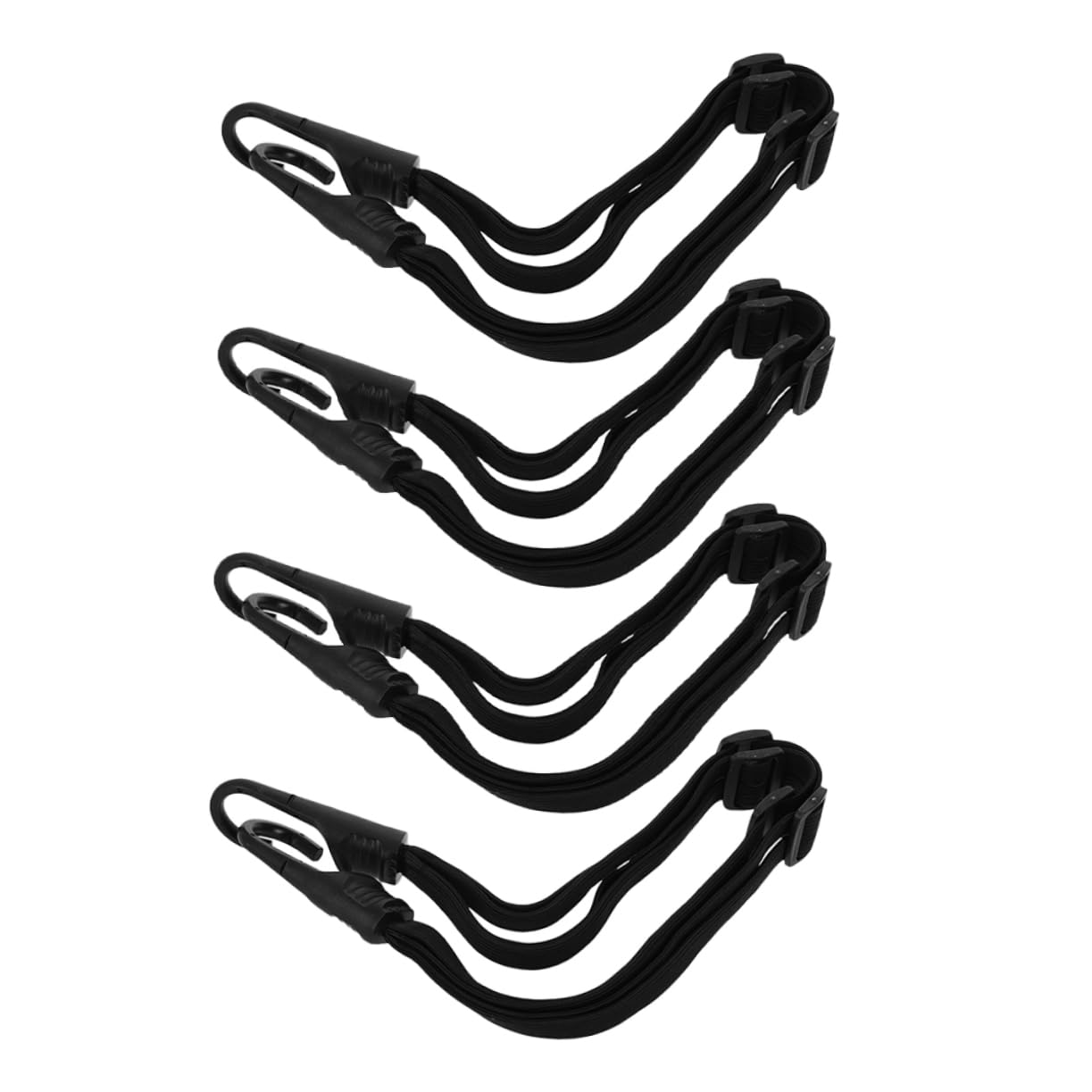 HAPINARY 4Pcs Adjustable Motorcycle Elastic Straps Heavy Duty Bungee Cords for Secure Luggage Attachment Bikes Durable Rubber for Motorcycles