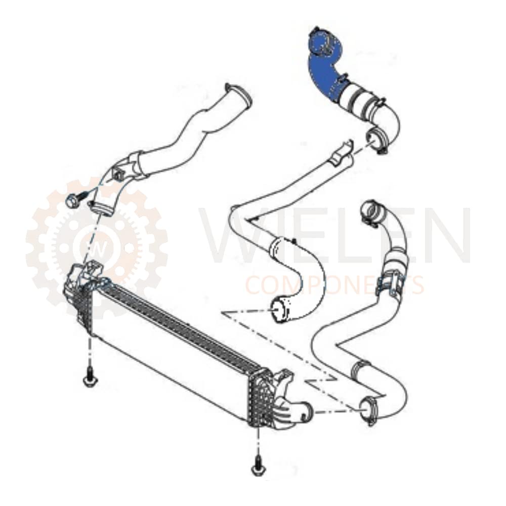 WIELEN KOMPATYBILNY UCIECZKA INTERCOOLER WĘŻA WENTER FORD KUGA MK1 2.0 TDCI AV416C700AB