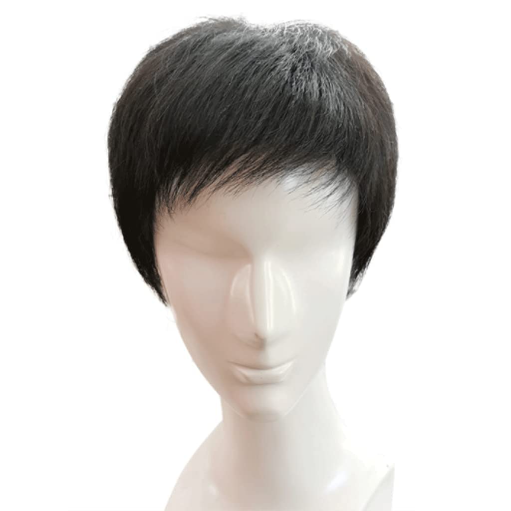 Amazon.co.jp: 魅力的な かつら ブラック ふわふわ 男性用 かつら 