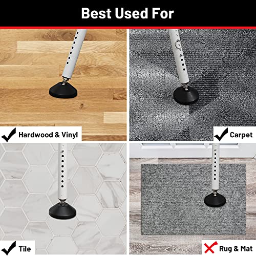image for Keplrend Door Stoppers Security Bar 2 Pack - Heavy Duty Door Jammer - 