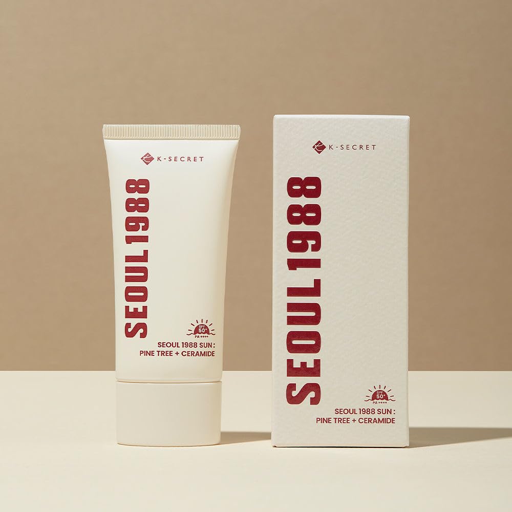 K-SECRET Seoul 1988 Sun : Pine Tree + Ceramide, 1.69Fl.Oz For Sensitive Skin Korean Skincare Spf50+Pa++++ 50 ml (Pack of 1) white