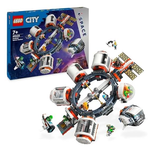 LEGO City Estación Espacial Modular, Nave y Laboratorio de Juguete, Regalo de Reyes y Navidad para Niños y Niñas de 7 Años o Más, Exploración del Espacio con 6 Minifiguras de Astronautas 60433