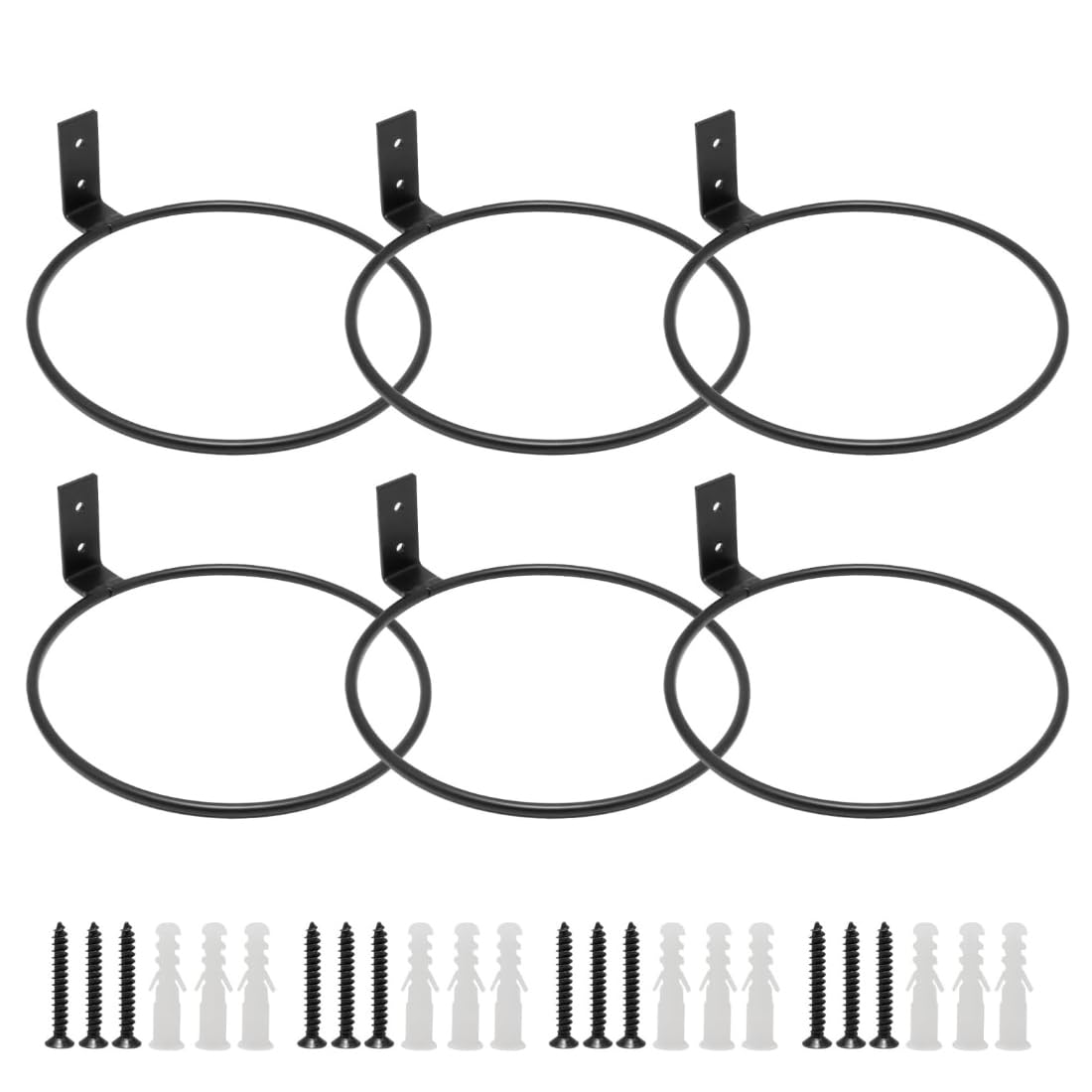 PRIME KRAFTS 6 INCH Flower Pot Holder Ring, Wall Mounted Round Metal Flower Pot Holder for Home and Garden (Black - Pack of 6) (B0D11ZRTD8) Amazon Price History, Amazon Price Tracker