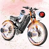 eAhora 2025 Romeo Pro 3 5000W Electric Bike for Adults 60V/80AH 200+Miles Long Range Ebike 50Mph Dual Motors Ebike 26 * 4.0" Fat Tire Electric Mountain Bike Black