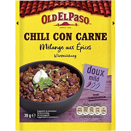 Old El Paso Chili Con Carne Mezcla de Especias Dulces 39 g (lote de 6)