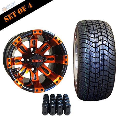10" VEGAS Golf Cart Wheels and 205/50-10 DOT Low Profile Golf Cart Tires