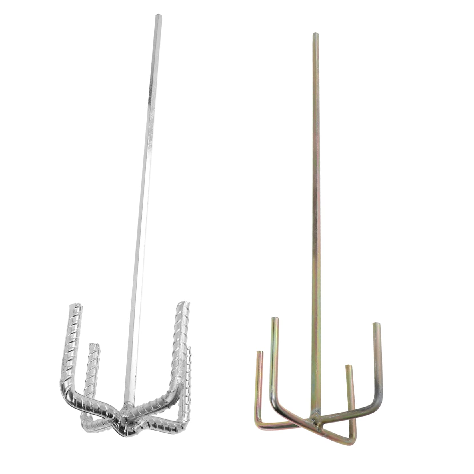 Operitacx 2 Varillas Agitadoras para Taladro Eléctrico Mezclador de Pintura y Mortero Acero Carbono Resistente Oxidación para Construcción y Hogar