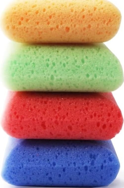 MartiniSPA Massage Color Esponjas Cuadradas Suaves Tamaño Familia, 37 G, 4 Unidades