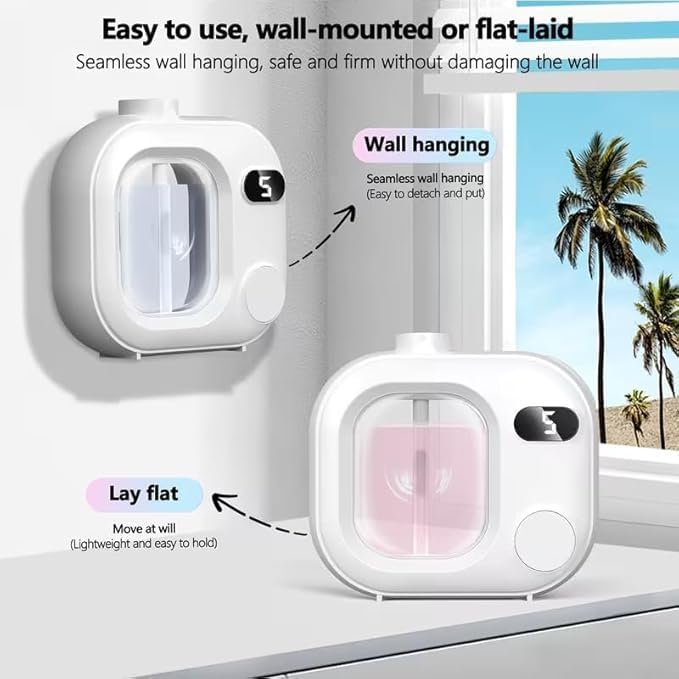 Image of Diffuze Smart Aromatherapy Diffuser Machine | Essential Oil Aroma Diffuser for Home, Bedroom & Office | Ultra Quiet <25dB | 5-Speed Fragrance Control | Wall Mounted & Tabletop Use | LED Display