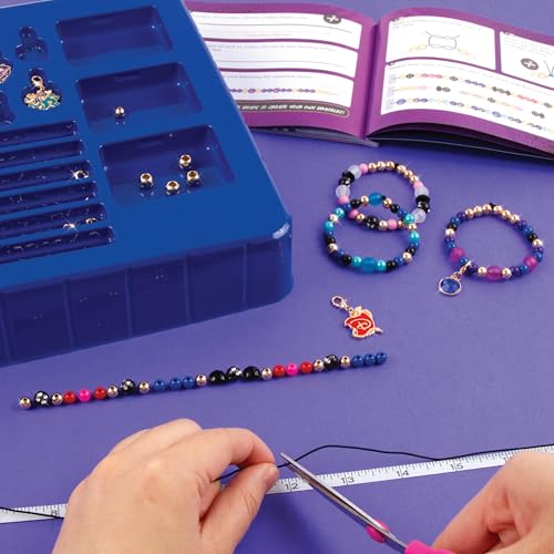 Make It Real Disney Descendants 3 Fierce Fashion Jewelry Kit - DIY Bead & Charm Bracelet Making Set, Includes Supplies, Beads, Charms, Descendants Book - Create 8 Bracelets, for Ages 8