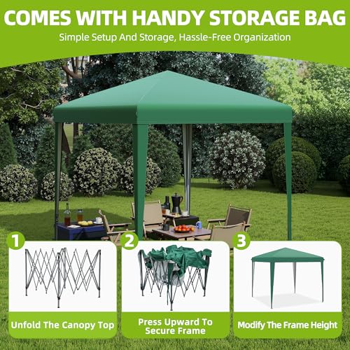 YITAHOME Pop Up Gazebo,3x3M Instant Heavy Duty Pop Up Tent with Storage Bag, Folding Outdoor Shelter for Outdoor Party Camping, Events (Green) - Image 4
