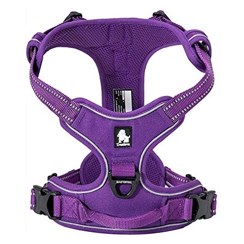 TrueLove Dog Harness TLH5651 No-pull Reflective Stitching Ensure Night Visibility, Outdoor Adventure Big Dog Harness Perfect Match Puppy Vest Now Available (Purple,XS) Cover
