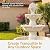 Sunnydaze 52-Inch H 3-Tier Outdoor Water Fountain with Fruit Top - Large Waterfall Feature for The Garden or Backyard - White