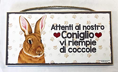 MAXIM BOLZANO SRL Coniglio targhetta in Legno da