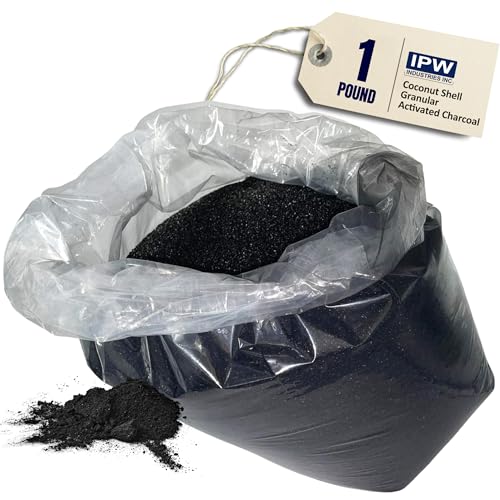 IPW Industries Bulk Activated Carbon - Coconut Shell Granular Activated Charcoal (GAC) for Water Filtration - Replacement Media for Pre and Post Carbon Water Filters (1 lb)