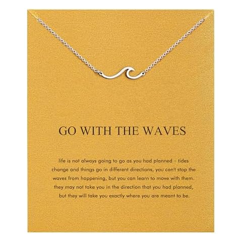 Baydurcan Beach Jewelry Divorce Gifts for Women Wave Necklace for Teens Cover