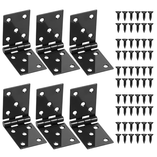 6 Pcs Bisagras Cajon Madera, Conectores de Bisagra de Puerta, Bisagra de Muebles, Bisagras Plegables, Bisagras de Puerta de Madera, Bisagras Abatibles para Cajas Puertas de Madera(100 x 35 mm)