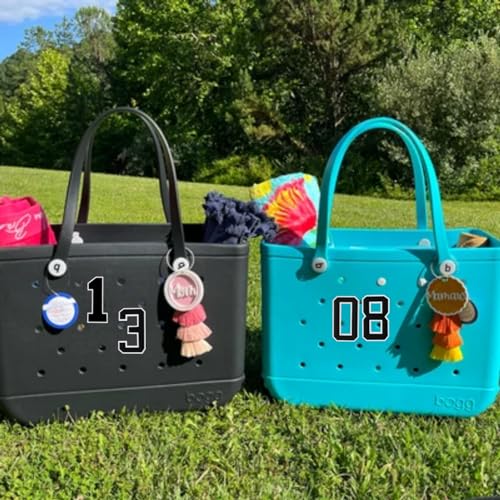 Number Charms for Bogg Bag, 0-9 Number Charm Compatible with Bogg Bag Accessories, Insert Decorative Charm for Rubber Beach Tote Bag Accessories4