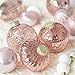 KI Store Mercury Glass Christmas Ornaments Set of 8 Pink Christmas Balls Finials for Christmas Tree Decoration Holiday Décor
