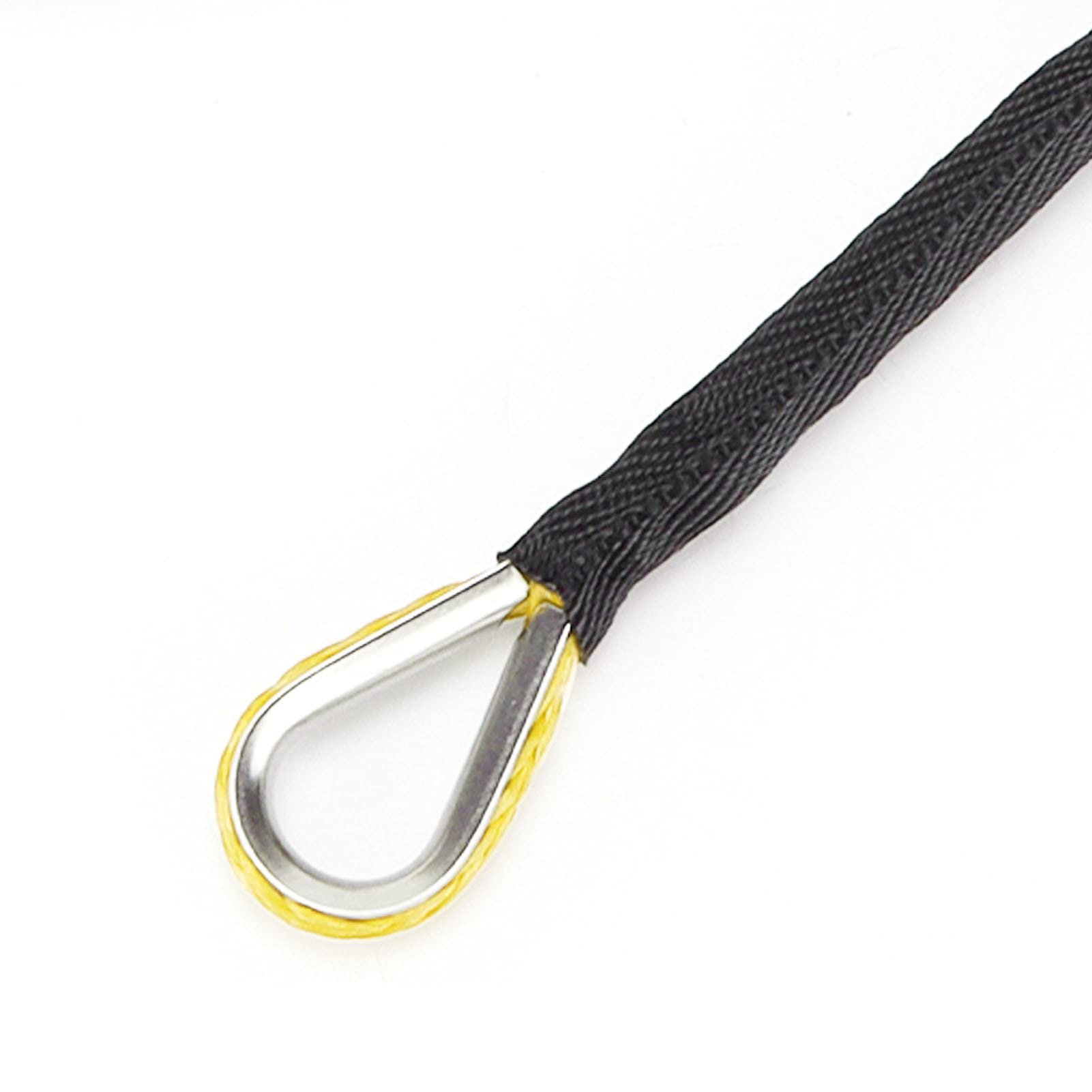 Wakects Corde de Treuil Synthétique en Nylon, 6 mm x 15 m, 7700 Lbs, pour Voitures, Tout-Terrain et Mini Camions, Jaune