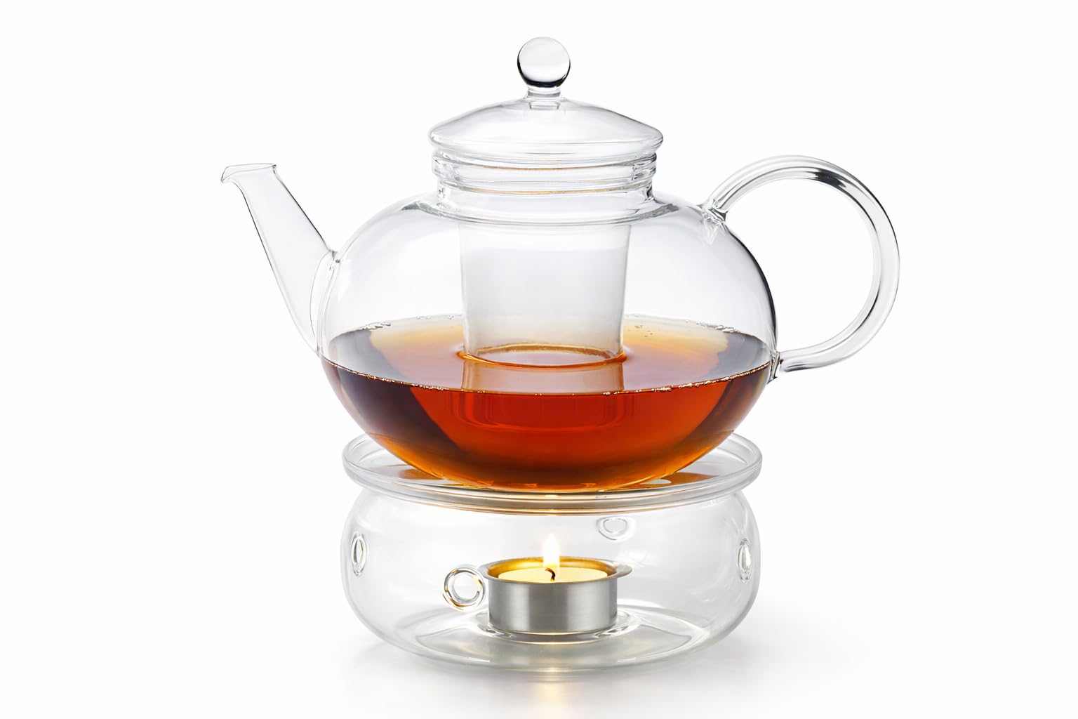 Trendglas Jena Teekanne Miko im klassischen Design mit Glassieb, 2 L