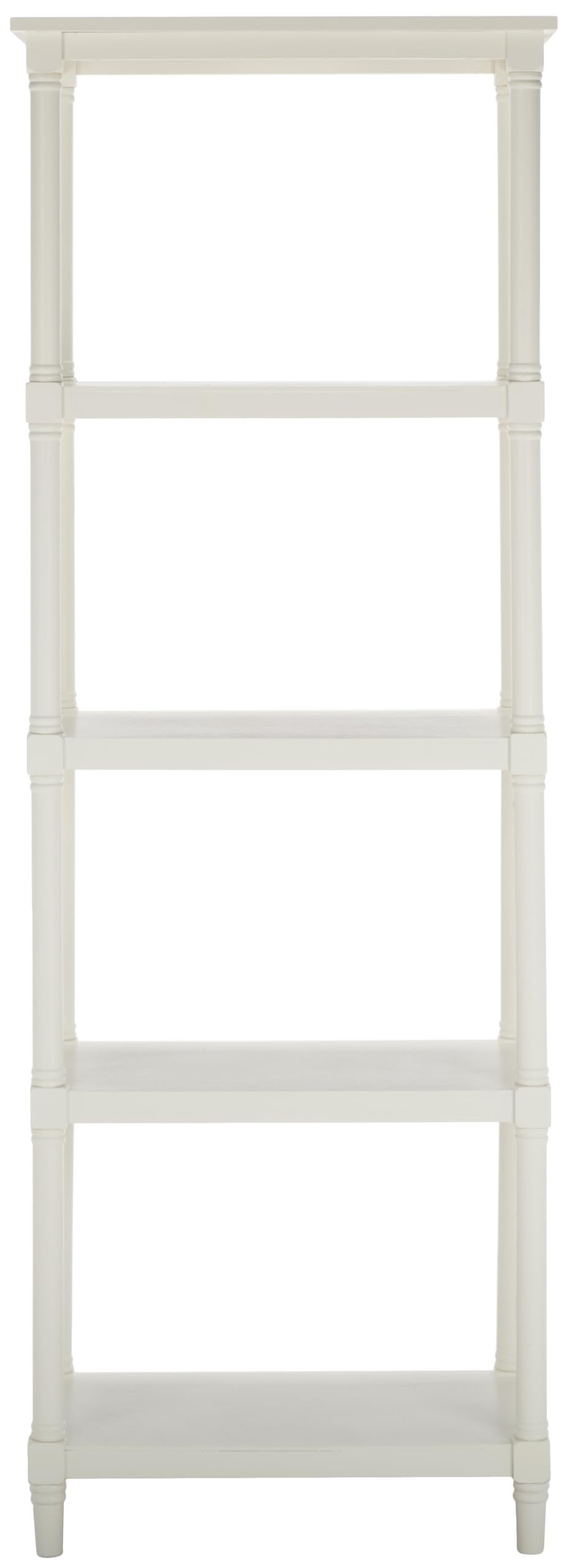 SAFAVIEH Home Collection – Odessa White 5-Tier Bookcase, Modern Storage Shelf Unit for Living Room, Bedroom, or Home Office (AMH5721C)