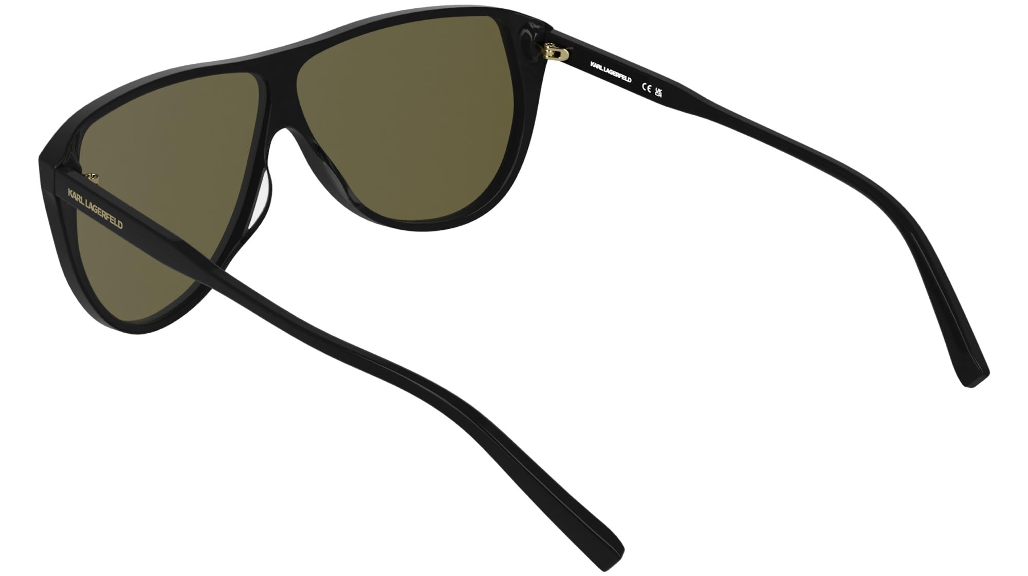 KARL LAGERFELD KL6227S okulary przeciwsłoneczne dla dorosłych unisex - czarne z jednolitymi brązowymi soczewkami