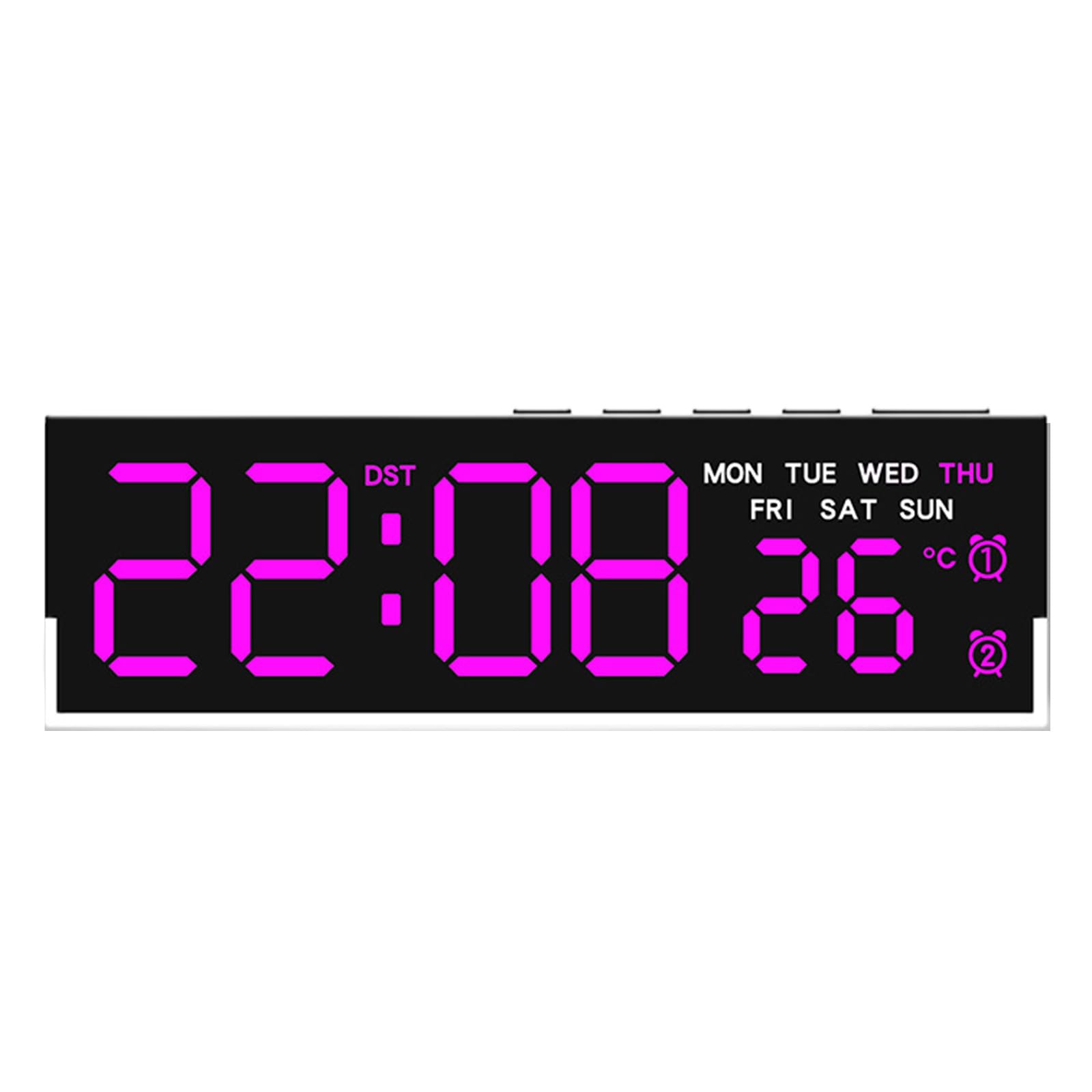 Woedpez Alarm Clocks Digital Clock Night Light Digitals Alarms Clocks with Indoor Temperature Desk for Bedroom Living Room Desk Alarm