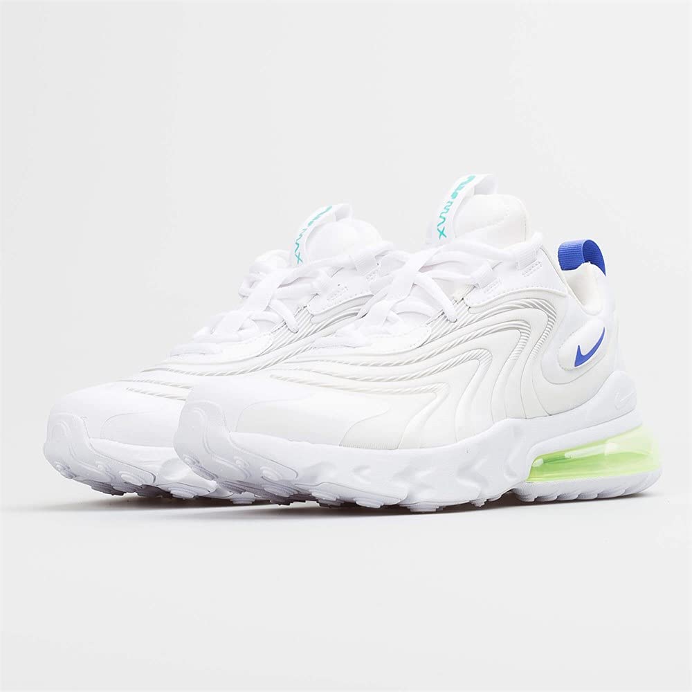 Nike Air Max 270 React ENG GS Running Trainers CZ4215 Sneakers Shoes (UK 5 US 5.5Y EU 38, White Sapphire Laser Orange 100)