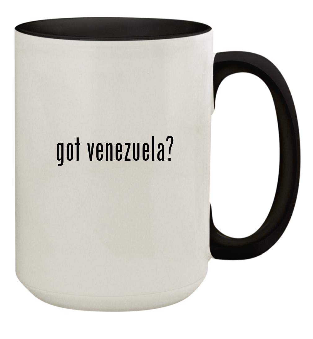 got venezuela? - 15oz Ceramic Colored Inside & Handle Coffee Mug Cup, Black